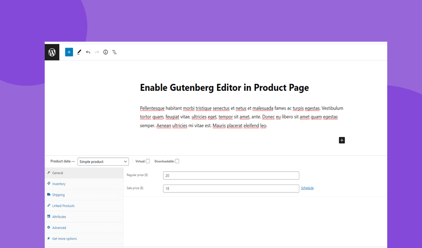 Enable Gutenberg Block Editor on WooCommerce Product Page
