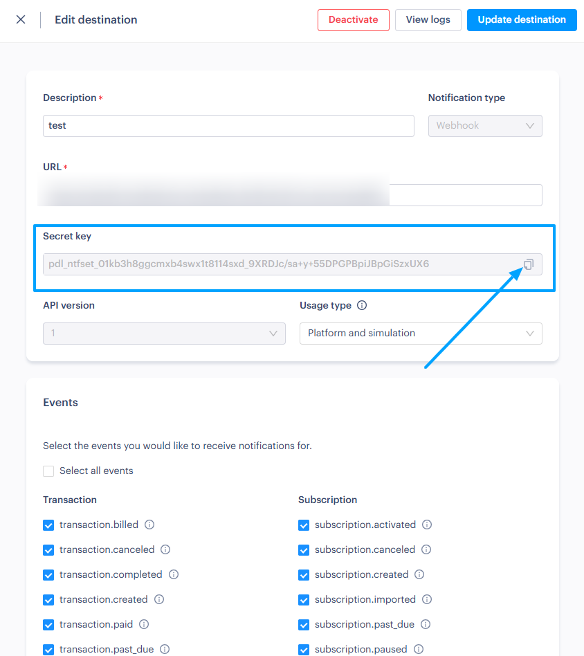 How to Sell PDFs Online With Paddle in WooCommerce 16 Copying the secret key for Webhook Secret ID