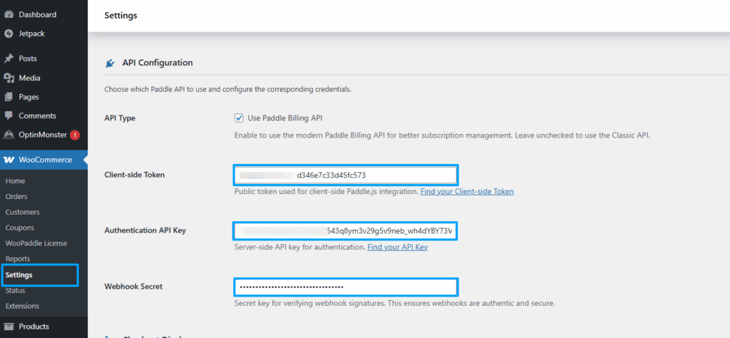 How to Sell PDFs Online With Paddle in WooCommerce 17 Paste all the paddle credentials
