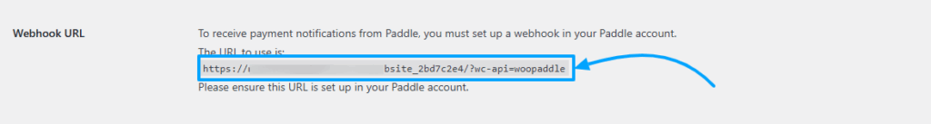 copy the webhook url