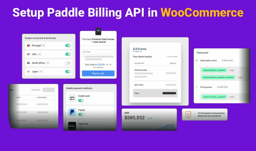 Paddle Biling Api in WooCommerce