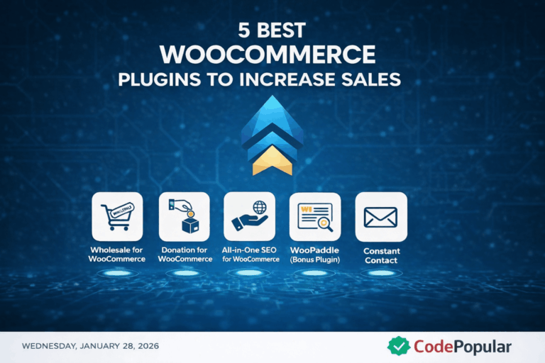 5 BEST WOOCOMMERCE PLUGINS TO INCREASE SALES, 4TH ONE IS THE BONUS