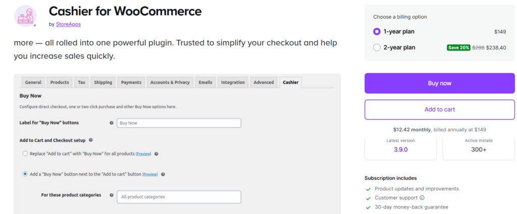 10 Fastest One Page Checkout for WooCommerce Plugins ({{year}} Edition) 5 Cashier one page checkout for WooCommerce plugin