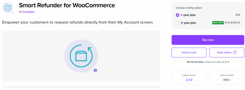 How to Process a WooCommerce Refund and Return for Digital Products 7 Smart refunder for WooCommerce