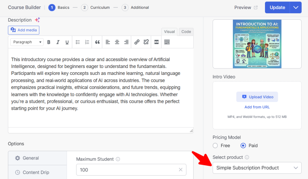 Start Selling Online Course with Paddle to Automate Your Taxes & Growth 7 Product created at WooCommerce and Linked with Tutor LMS