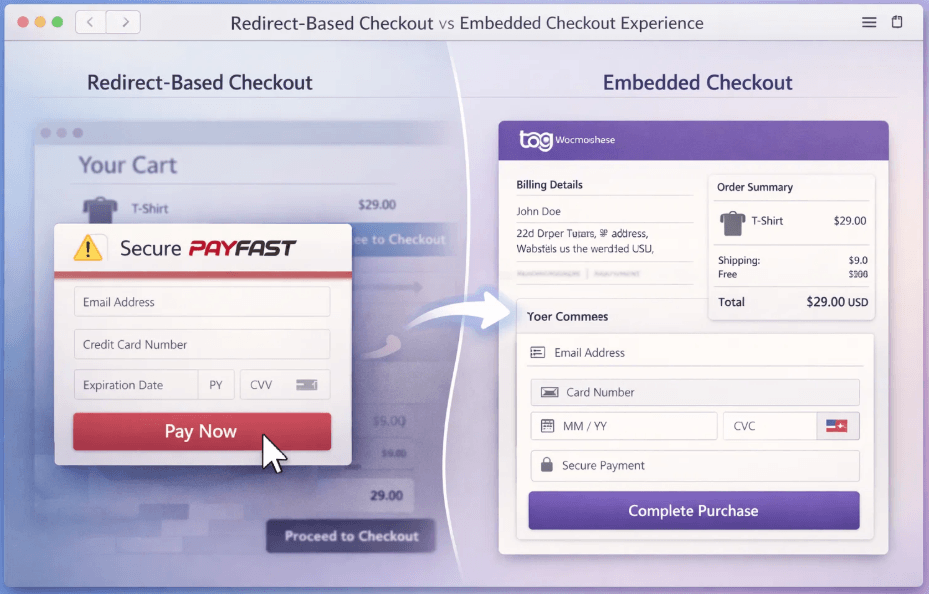 Top 7 Checkout Mistakes That Kill Sales and How Paddle Fixes Them 2 Redirect based checkout mistake solved by WooPaddle