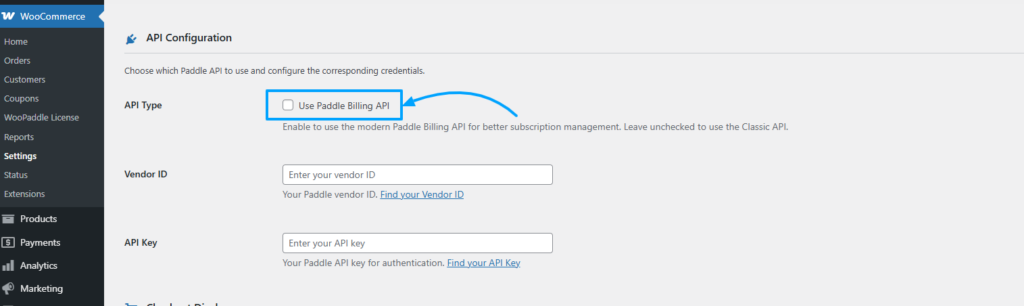 How to Integrate Paddle for WordPress: The Fastest Method 13 Passting Vendor ID and API key on WooPaddle plugin