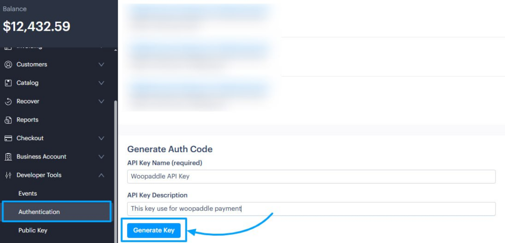 How to Integrate Paddle for WordPress: The Fastest Method 9 Generating API key to integrate Paddle for WordPress