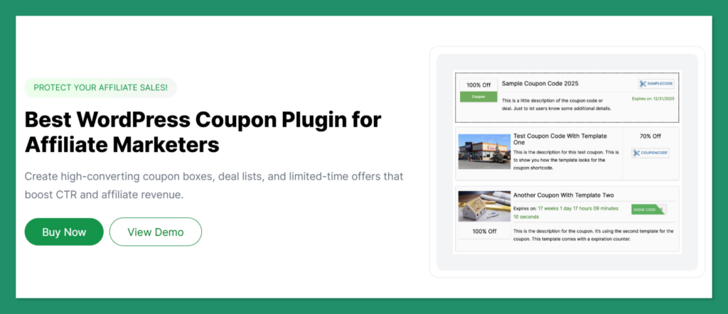 Top 10 WordPress Coupon Code Plugins to Automate WooCommerce Discounts 10 WP Coupons and Deals as a WooCommerce discount plugin