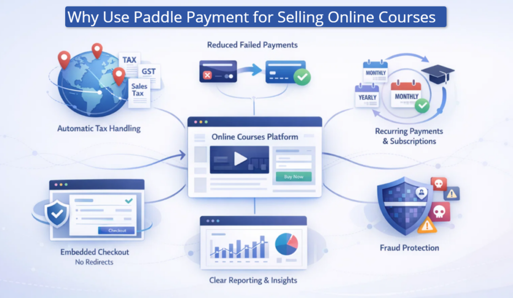 Start Selling Online Course with Paddle to Automate Your Taxes & Growth 3 Why you should use Paddle for selling online courses