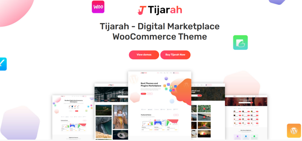 10 Best WooCommerce Themes for Selling Digital Products in {{year}} 7 Tijarah theme for selling digital products in WooCommerce