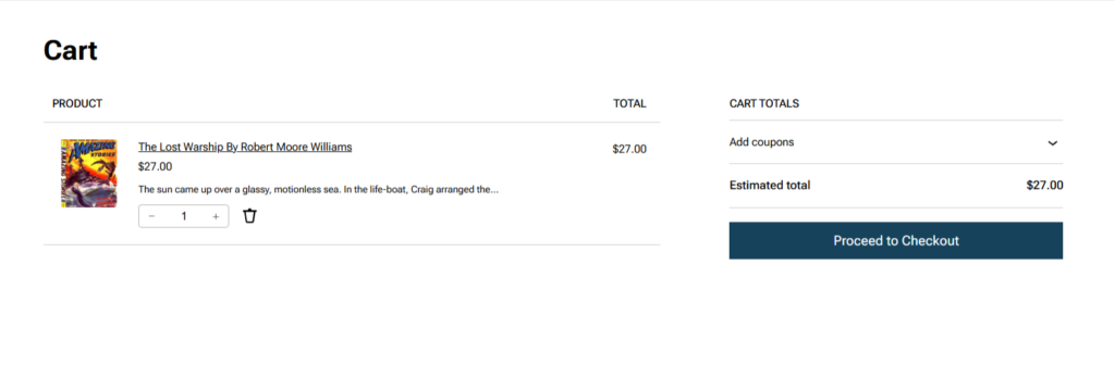 How to Sell PDFs Online With Paddle in WooCommerce 22 Proceeding to the checkout process after adding the digital product or PDF on the cart