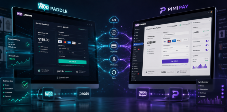 Best Paddle WooCommerce Plugin comparison betwen WooPaddle and PimiPay